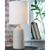 Donnford Ceramic Table Lamp Gray/White - Signature Design By Ashley -Home Decor Store GUEST 87274efa fbb4 43e0 8d2c 40e32690fe48