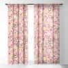 Ninola Design Fresh Flowers Pink Single Panel Sheer Window Curtain - Deny Designs -Home Decor Store GUEST 8d0ed18b 4dcc 4928 abed aba9256e9811