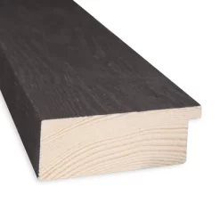 20" X 54" Non-Beveled Bridge Black Wood On The Door Mirror - Amanti Art