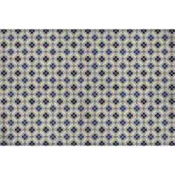 FlorArt Palisades Low Profile Easy Clean Kitchen Mat Blue/Cream - Bungalow Flooring -Home Decor Store GUEST 8f2391a6 8f04 4629 a021 3fc347fe9e57