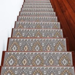 Sussexhome Stair Treads Traditional Collection Contemporary And Soft, Adhesive Tape, 9" X 28" , Pack Of 4/7/13/15