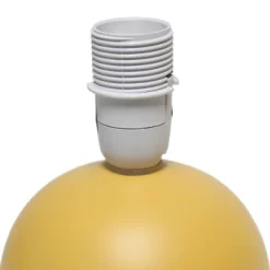 8.66" Petite Ceramic Orb Base Bedside Table Desk Lamp With Matching Tapered Drum Fabric Shade Yellow - Creekwood Home 13 8.66" Petite Ceramic Orb Base Bedside Table Desk Lamp With Matching Tapered Drum Fabric Shade Yellow - Creekwood Home -Home Decor Store GUEST 9126fb97 e535 4cdc 92bd 785e9e21af53