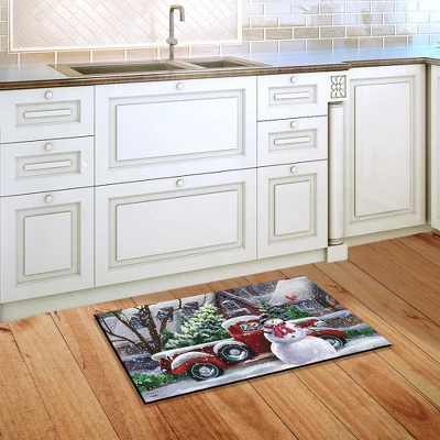 Briarwood Lane Snowfall Snowman Winter Doormat Red Pickup Truck 3 5 Briarwood Lane Snowfall Snowman Winter Doormat Red Pickup Truck 3 - Image 3