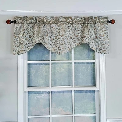 RLF Home Chopin Bravo Window Treatment Valance 1-1/2" Rod Pocket 2" Header 50" X 15" Blue Mist 3 RLF Home Chopin Bravo Window Treatment Valance 1-1/2" Rod Pocket 2" Header 50" X 15" Blue Mist