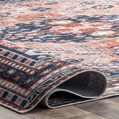 NuLOOM Nevaeh Machine Washable Bohemian Medallion Area Rug 5 NuLOOM Nevaeh Machine Washable Bohemian Medallion Area Rug - Image 3