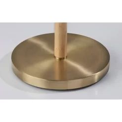 Madeline Floor Lamp Natural Rubberwood Antique Brass - Adesso -Home Decor Store GUEST 98730b65 d786 4cd0 bf36 c6f29dd84d9c