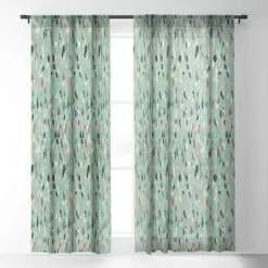 Holli Zollinger ZARAH TERRAZZO Single Panel Sheer Window Curtain - Deny Designs