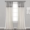 Home Boutique Farmhouse Faux Linen Colorblock Pleated Window Curtain Panels Gray/Off White 40X84 Set -Home Decor Store GUEST 98ad29a2 1c47 404f af49 bac16614a429