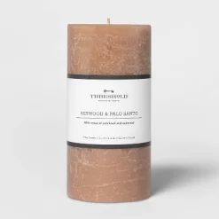 Pillar Ashwood And Palo Santo Candle Tan - Threshold™ -Home Decor Store GUEST 9913791a f1ef 43d9 aaea 68b743474f9b