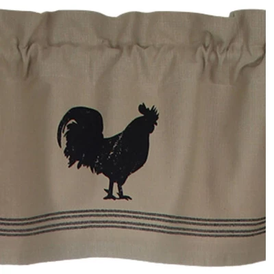 Home Collections By Raghu Farmhouse Rooster Oat Valance, 60x15.5 3 Home Collections By Raghu Farmhouse Rooster Oat Valance, 60x15.5