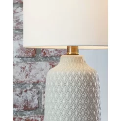 Donnford Ceramic Table Lamp Gray/White - Signature Design By Ashley 5 Donnford Ceramic Table Lamp Gray/White - Signature Design By Ashley -Home Decor Store GUEST 9e5a8e7d 88c7 4f3d 8eef 372bd4d72352