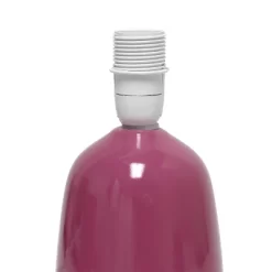 10.04" Traditional Ceramic Thimble Base Bedside Table Desk Lamp With Matching Fabric Shade Mauve - Simple Designs -Home Decor Store GUEST 9eddab2b 06cf 4495 b172 1b7f04cf2063