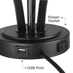 360 Lighting Heather Modern Accent Table Lamps Set Of 2 With Square Risers 22 1/2" High Iron USB And AC Power Outlet In Base Off White Glass For Desk 8 360 Lighting Heather Modern Accent Table Lamps Set Of 2 With Square Risers 22 1/2" High Iron USB And AC Power Outlet In Base Off White Glass For Desk -Home Decor Store GUEST 9f17b08b ef43 4728 8974 0133a1d5cfc3