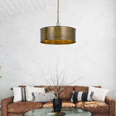 20" X 20" Metal Rochefort Round Chandelier Gold - Cal Lighting 3 20" X 20" Metal Rochefort Round Chandelier Gold - Cal Lighting