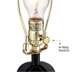 360 Lighting Marcel Industrial Table Lamps 24 1/4" High Set Of 2 Black With USB Port LED Nightlight Burlap Drum Shade For Bedroom Living Room Desk 13 360 Lighting Marcel Industrial Table Lamps 24 1/4" High Set Of 2 Black With USB Port LED Nightlight Burlap Drum Shade For Bedroom Living Room Desk -Home Decor Store GUEST a2307e8f 3faf 448c a0fd 7ffba43a7510