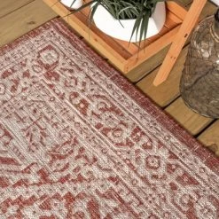 Sinjuri Medallion Textured Weave Indoor/Outdoor Area Rug - JONATHAN Y -Home Decor Store GUEST a3604c2f 7fe5 4e96 8cea 21e61043b107