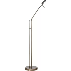 360 Lighting Regan Traditional Pharmacy Floor Lamp 59" Tall Dark Brass Metal LED Adjustable Gooseneck Head For Living Room Reading Bedroom Office -Home Decor Store GUEST a3f414bb e71d 41d2 8e63 b1561954e651