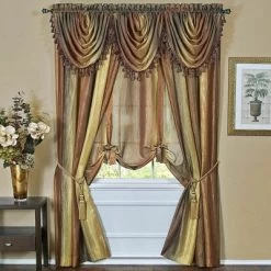 GoodGram Ombre Crushed Satin Sheer Single Window Curtains & Valances