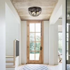 15.75" 3-Light Lyla Rustic Farmhouse Iron LED Flush Mount Wood Finished/Oil Rubbed Bronze - JONATHAN Y 14 15.75" 3-Light Lyla Rustic Farmhouse Iron LED Flush Mount Wood Finished/Oil Rubbed Bronze - JONATHAN Y -Home Decor Store GUEST a4ad1158 87c6 47c1 b1b1 28b1ff01b560