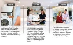 J&V TEXTILES 20" X 55" Oversized Cushioned Anti-Fatigue Kitchen Runner Mat (Blossom) -Home Decor Store GUEST a897cde6 d06c 4deb b915 757c68e06f72