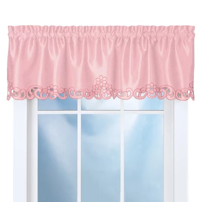 Collections Etc Elegance Scroll Embroidered Cut-Out Window Valance With Rod Pocket Top For Easy Hanging, 58" W X 13" L 10 Collections Etc Elegance Scroll Embroidered Cut-Out Window Valance With Rod Pocket Top For Easy Hanging, 58" W X 13" L - Image 8