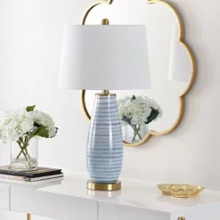 Eliana Glass Table Lamp - Blue - Safavieh