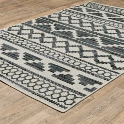 Trinity Geometric Patio Area Rug Beige/Blue - Captiv8e Designs -Home Decor Store GUEST ac43e2a3 ae53 42ee af33 13834ab529e9