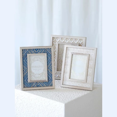 Shiraleah Off-White Eden Woven 4x6 Picture Frame 3 Shiraleah Off-White Eden Woven 4x6 Picture Frame
