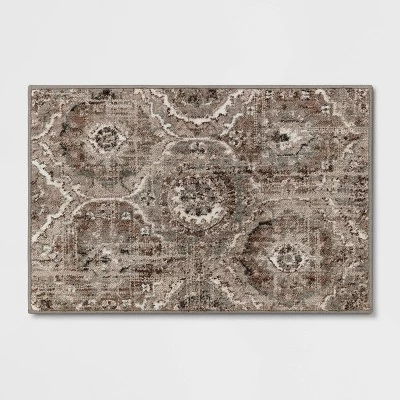 Bailey Companion Tile Print Accent Rug Tan - Threshold™ 6 Bailey Companion Tile Print Accent Rug Tan - Threshold™ - Image 4