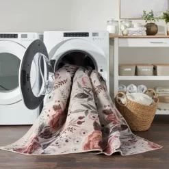 Nourison Washables Floral Indoor Non-Skid Area Rug -Home Decor Store GUEST af723828 ca26 4a6e 9021 beaac47ce03d