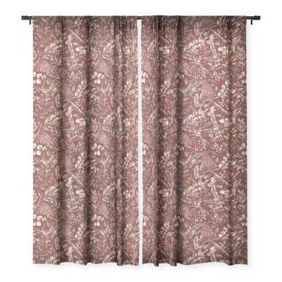 Ninola Design Botanical Collection Organic Holiday Single Panel Sheer Window Curtain - Deny Designs 4 Ninola Design Botanical Collection Organic Holiday Single Panel Sheer Window Curtain - Deny Designs - Image 2