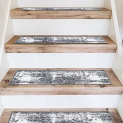 World Rug Gallery Distressed Contemporary Bohemian Non-Slip Stair Treads -Home Decor Store GUEST b1517776 0457 400b 98b5 cf01b4ccf04e