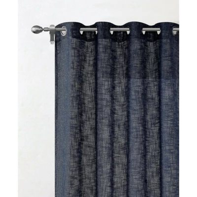 Kate Aurora 2 Piece Heavy Woven Heavy Duty Linen Styled Grommet Top Window Curtain Panels 4 Kate Aurora 2 Piece Heavy Woven Heavy Duty Linen Styled Grommet Top Window Curtain Panels - Image 2
