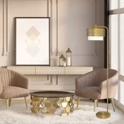 65.25" Ximena Drum Shade Floor Lamp Gold - River Of Goods -Home Decor Store GUEST b1f3d382 de7b 431c 80d5 e16ec3e35e8e