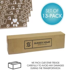 Sussexhome Paw Collection Non-Slip Carpet Stair Treads For Wooden Steps, 9" X 28" , Pack Of 4/7/10/13/15 17 Sussexhome Paw Collection Non-Slip Carpet Stair Treads For Wooden Steps, 9" X 28" , Pack Of 4/7/10/13/15 -Home Decor Store GUEST b2376f35 746c 4e64 a9f6 576534ccb8e6