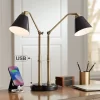 Possini Euro Design Sentry Modern Mid Century Desk Lamp 23" High Black Brass With USB Charging Port LED Adjustable Cone Shade For Bedroom Living Room 2 Possini Euro Design Sentry Modern Mid Century Desk Lamp 23" High Black Brass With USB Charging Port LED Adjustable Cone Shade For Bedroom Living Room -Home Decor Store GUEST b54ba3a8 fb04 4798 bbf9 ebae1a38c484