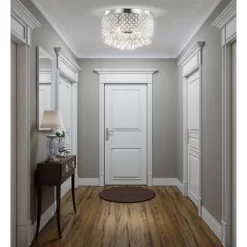 14.7" Crystal Drops/Metal Evelyn Flush Mount (Includes Energy Efficient Light Bulb) Chrome - JONATHAN Y 9 14.7" Crystal Drops/Metal Evelyn Flush Mount (Includes Energy Efficient Light Bulb) Chrome - JONATHAN Y -Home Decor Store GUEST b55b40d3 a79f 418b 85db b6f9032c54bf