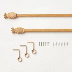 Pineapple Faux Wood Curtain Rod Natural Wood - Opalhouse™ Designed With Jungalow™ 9 Pineapple Faux Wood Curtain Rod Natural Wood - Opalhouse™ Designed With Jungalow™ -Home Decor Store GUEST b565e685 bbc8 405f abbe 297780442d88