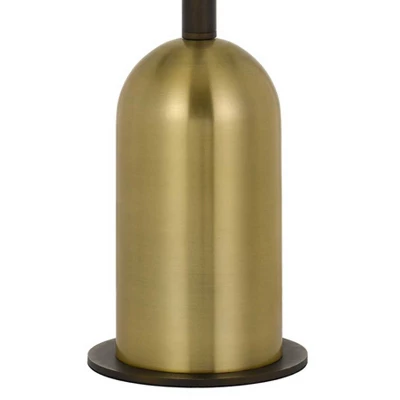 30" Metal Rimini Desk Lamp With Linen Drum Shade Black/Antique Brass - Cal Lighting 4 30" Metal Rimini Desk Lamp With Linen Drum Shade Black/Antique Brass - Cal Lighting - Image 2