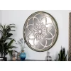 Wood Floral Medallion Wall Mirror White - Olivia & May