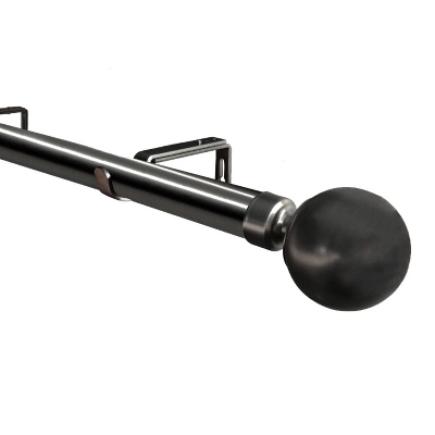 Linen Avenue Ball Single And Double Window Curtain Rod Set 4 Linen Avenue Ball Single And Double Window Curtain Rod Set - Image 2