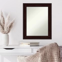 23" X 29" Non-Beveled Coffee Bean Brown Wall Mirror - Amanti Art -Home Decor Store GUEST bb315a99 4da3 483c 969f 1911796d8fae