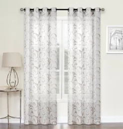 Kate Aurora Regal 2 Pack Floral Embroidered Sheer Grommet Curtains -Home Decor Store GUEST bea6252e ba56 45cf 8df4 1b0b5098c50a