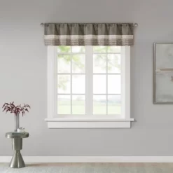 18"x50" Salem Polyoni Pintuck Window Valance - Madison Park