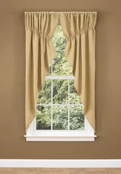 Burlap Lined Gathered Swag