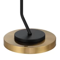 Possini Euro Design Tarrah Mid Century Modern 63" Tall Chairside Arc Floor Lamp Gold Black Metal Clear Glass Shade For Living Room House -Home Decor Store GUEST c69a5568 c5b5 4cb6 ad5f 8193aaf3cfa3