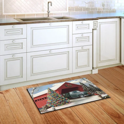 Briarwood Lane Snow Covered Bridge Christmas Doormat Pickup Indoor / Outdoor 30" X 18" 5 Briarwood Lane Snow Covered Bridge Christmas Doormat Pickup Indoor / Outdoor 30" X 18" - Image 3