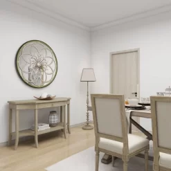 Wood Floral Medallion Wall Mirror White - Olivia & May -Home Decor Store GUEST c6f41ce6 e322 47e2 bff4 6f46095ddd92