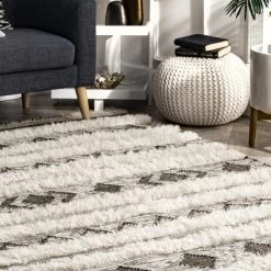 NuLOOM Nylah Shaggy Diamonded Stripes Area Rug -Home Decor Store GUEST c91b0854 1454 4367 b483 5fe0ef74d75a