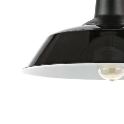 14" 1-Light Camila Classic Industrial Indoor/Outdoor Iron LED Semi Flush Mount Black/White - JONATHAN Y 16 14" 1-Light Camila Classic Industrial Indoor/Outdoor Iron LED Semi Flush Mount Black/White - JONATHAN Y -Home Decor Store GUEST c9352b57 8853 4cfa 8468 5423d011be63